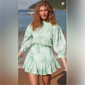 LoveShackFancy Viola Tie Dye Mini Dress